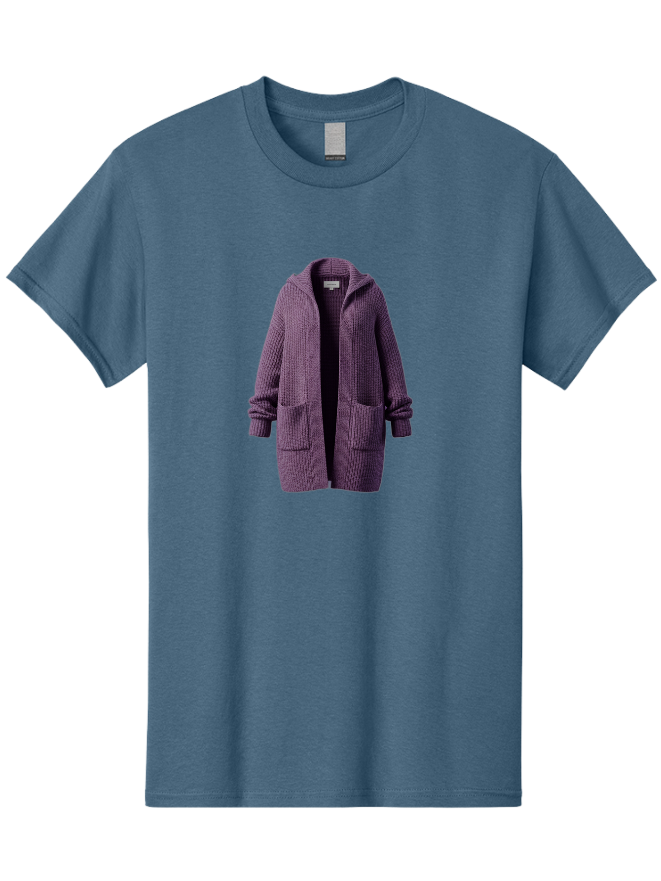 Purple-Knit-Cardigan Men'S Graphic Tee, 100% Cotton, Comfortable Casual Summer Wear, Machine Washable, Vintage Camera, Old Camera, Antique Camera, Black Camera, Classic Photography, Photography Equipment, Nostalgic Device, Film Camera, Bag991