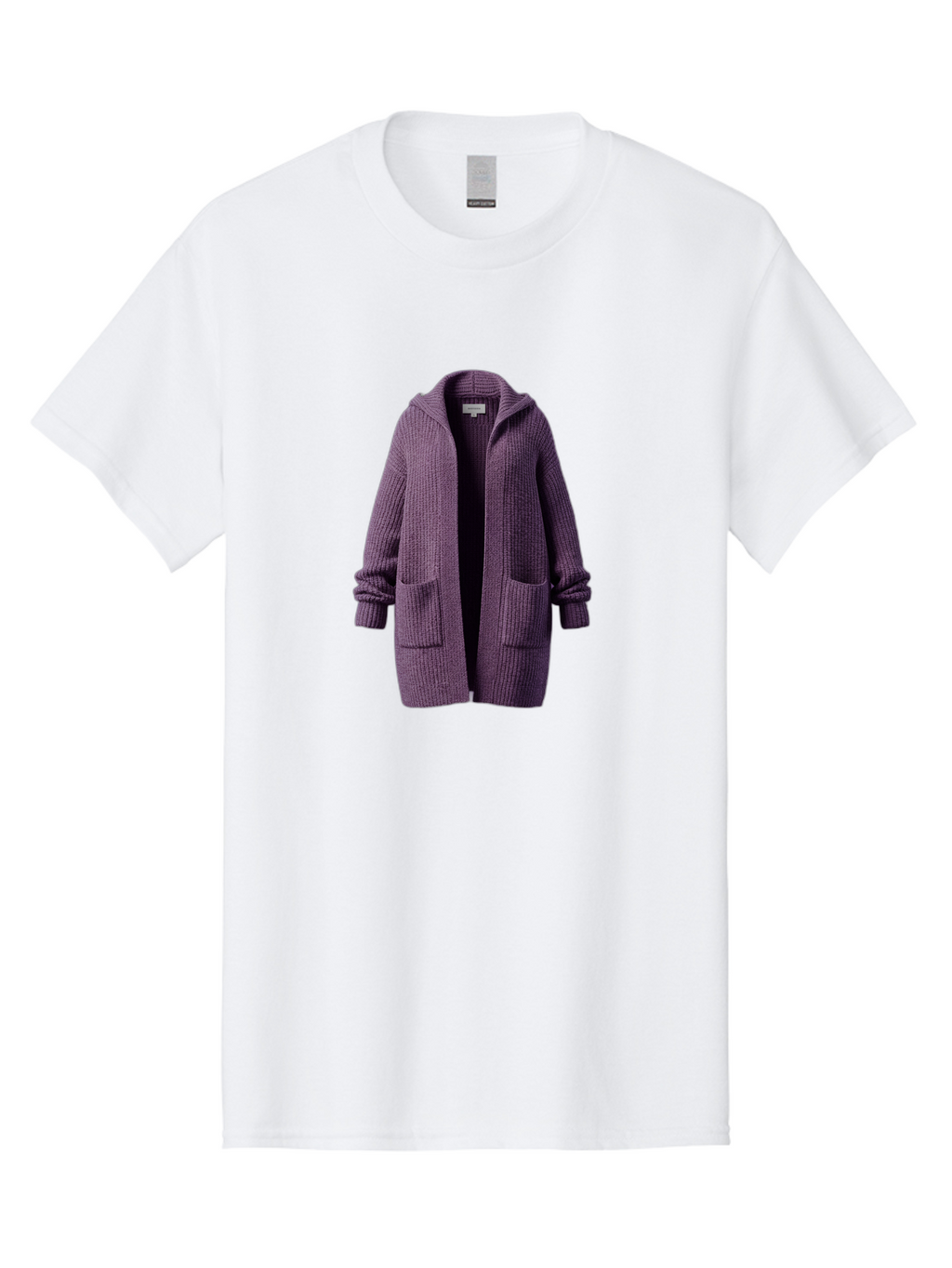 Purple-Knit-Cardigan Men'S Graphic Tee, 100% Cotton, Comfortable Casual Summer Wear, Machine Washable, Vintage Camera, Old Camera, Antique Camera, Black Camera, Classic Photography, Photography Equipment, Nostalgic Device, Film Camera, Bag991