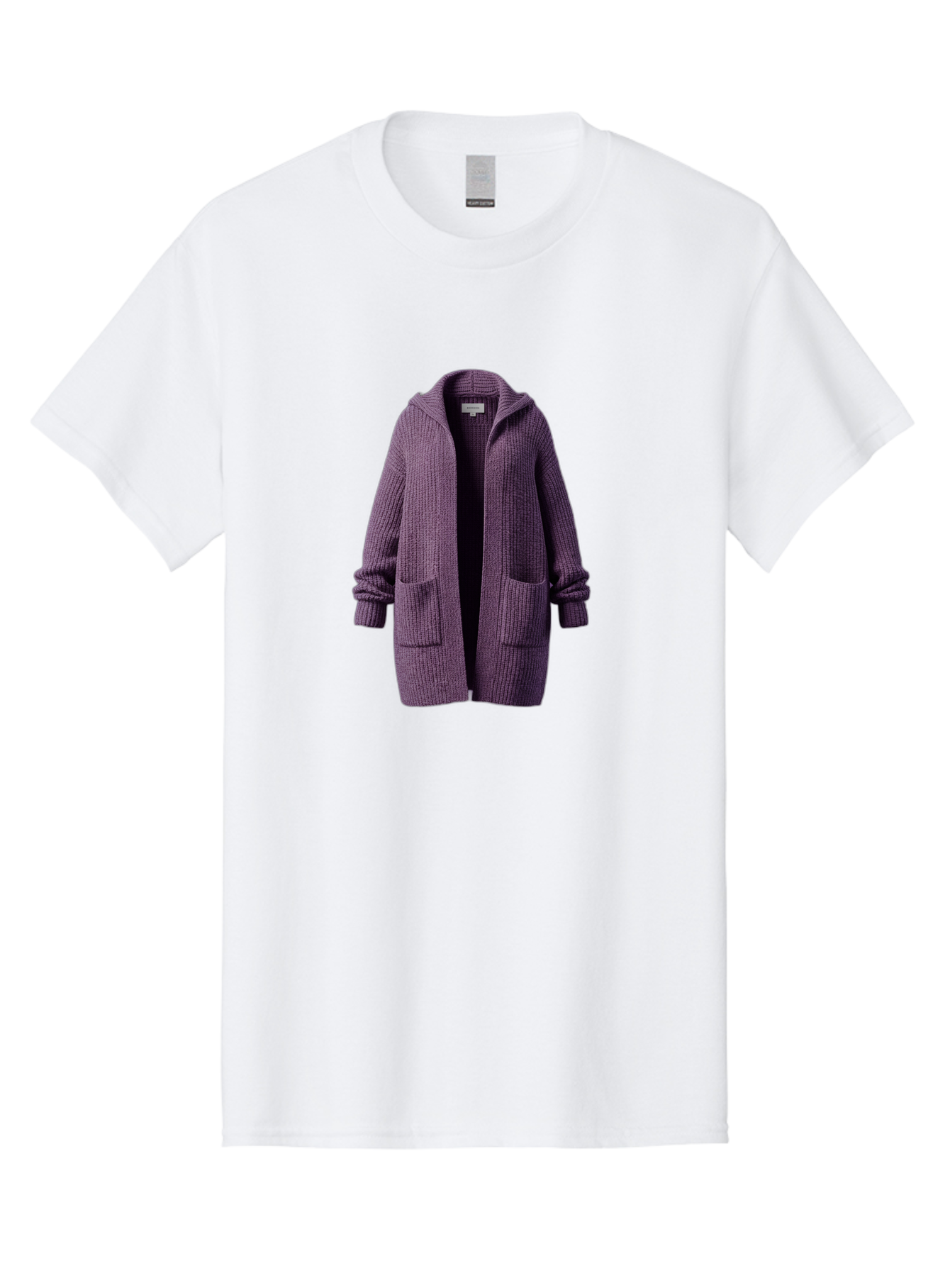 Purple-Knit-Cardigan Men'S Graphic Tee, 100% Cotton, Comfortable Casual Summer Wear, Machine Washable, Vintage Camera, Old Camera, Antique Camera, Black Camera, Classic Photography, Photography Equipment, Nostalgic Device, Film Camera, Bag991