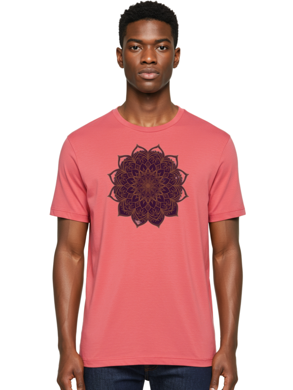 Purple-Mandala Men'S Graphic Tee, 100% Cotton, Comfortable Casual Summer Wear, Machine Washable, Vintage Camera, Old Camera, Antique Camera, Black Camera, Classic Photography, Photography Equipment, Nostalgic Device, Film Camera, Camera Art Bag992