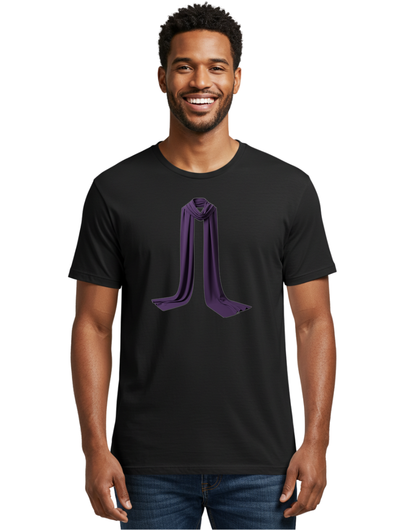Purple-Scarf Men'S Graphic Tee, 100% Cotton, Comfortable Casual Summer Wear, Machine Washable, Vintage Camera, Old Camera, Antique Camera, Black Camera, Classic Photography, Photography Equipment, Nostalgic Device, Film Camera, Camera Art Bag995