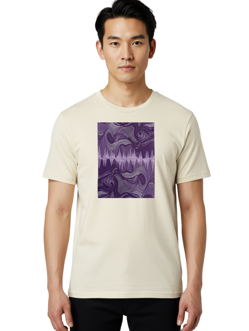 Purple-Sound-Wave Men'S Graphic Tee, 100% Cotton, Comfortable Casual Summer Wear, Machine Washable, Vintage Camera, Old Camera, Antique Camera, Black Camera, Classic Photography, Photography Equipment, Nostalgic Device, Film Camera, Camera Art Bag996