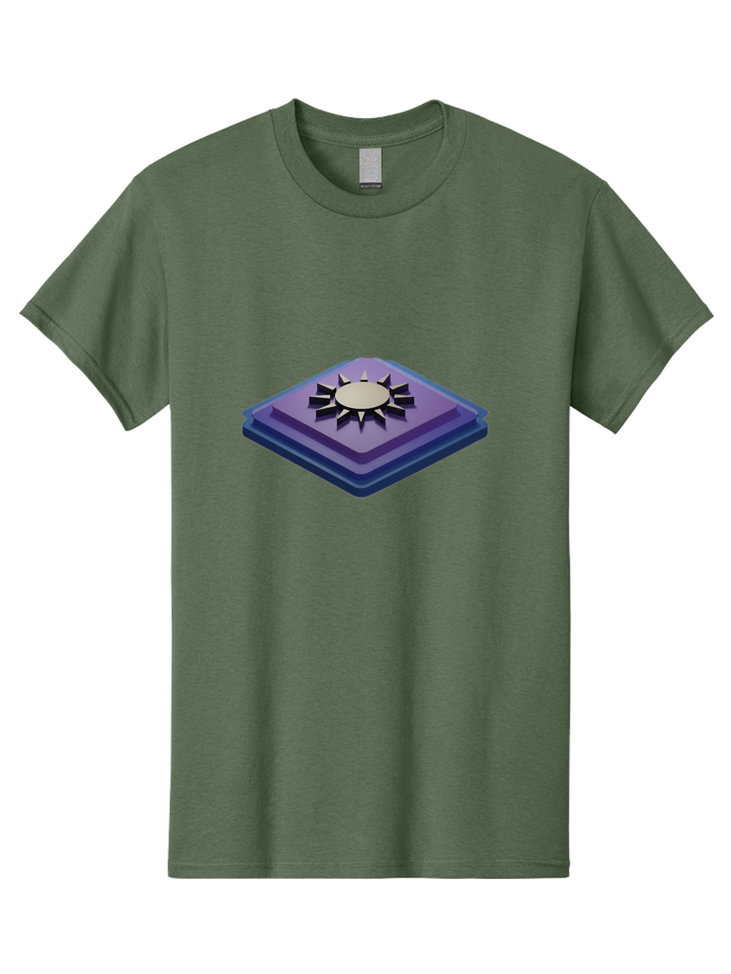 Purple-Square-With-Sun Men'S Graphic Tee, 100% Cotton, Comfortable Casual Summer Wear, Machine Washable, Vintage Camera, Old Camera, Antique Camera, Black Camera, Classic Photography, Photography Equipment, Nostalgic Device, Film Camera, Bag997