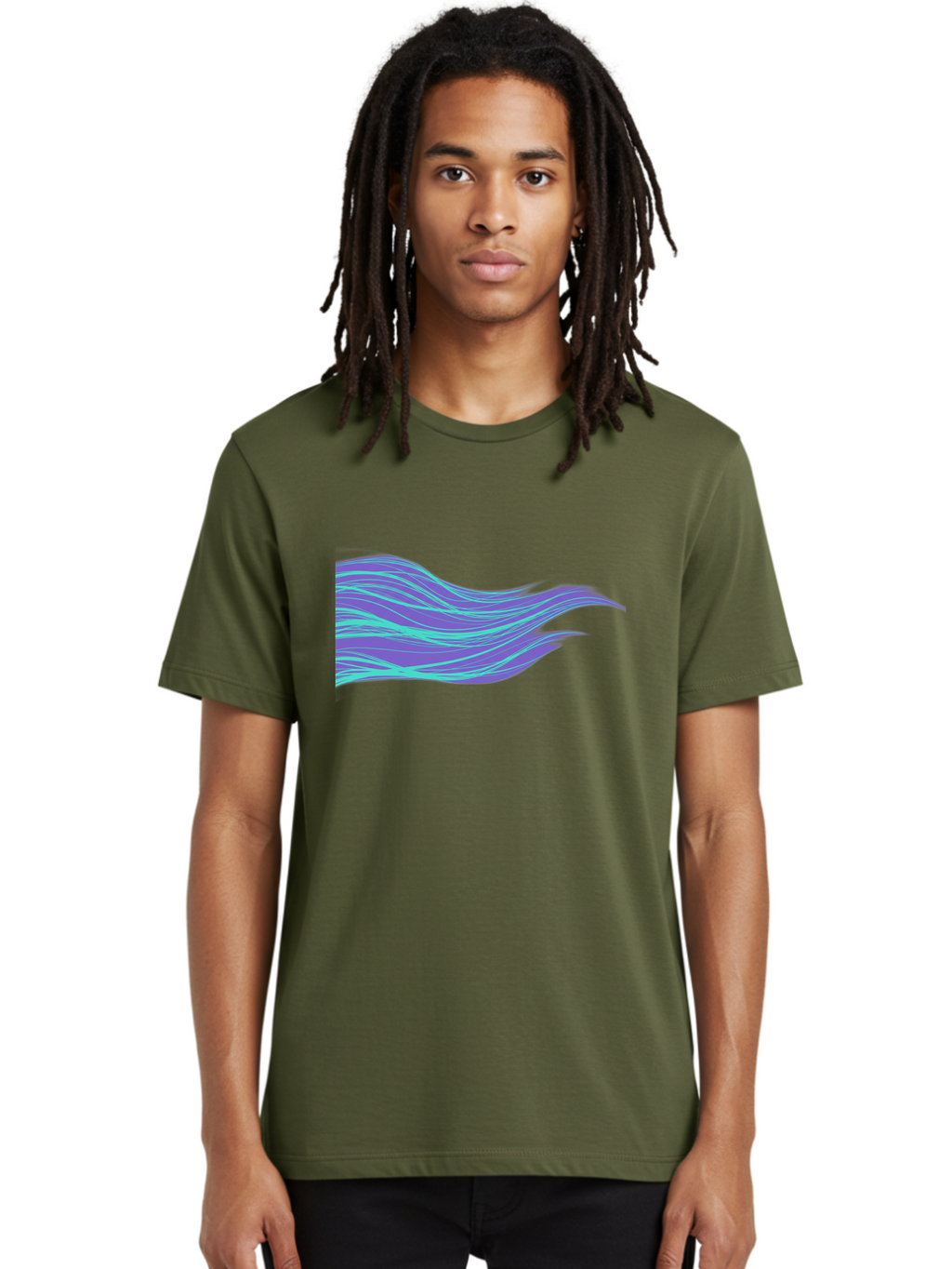 Purple-Wave-Lines Men'S Graphic Tee, 100% Cotton, Comfortable Casual Summer Wear, Machine Washable, Vintage Camera, Old Camera, Antique Camera, Black Camera, Classic Photography, Photography Equipment, Nostalgic Device, Film Camera, Camera Art Bag998