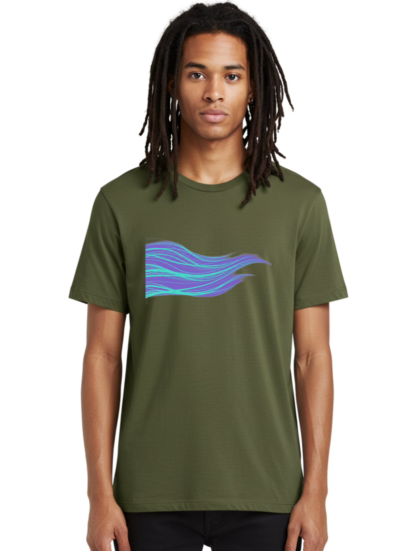 Purple-Wave-Lines Men'S Graphic Tee, 100% Cotton, Comfortable Casual Summer Wear, Machine Washable, Vintage Camera, Old Camera, Antique Camera, Black Camera, Classic Photography, Photography Equipment, Nostalgic Device, Film Camera, Camera Art Bag998