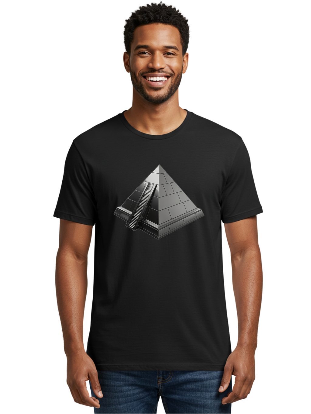 Pyramid Men'S Graphic Tee, 100% Cotton, Comfortable Casual Summer Wear, Machine Washable, Vintage Camera, Old Camera, Antique Camera, Black Camera, Classic Photography, Photography Equipment, Nostalgic Device, Film Camera, Camera Art Bah000