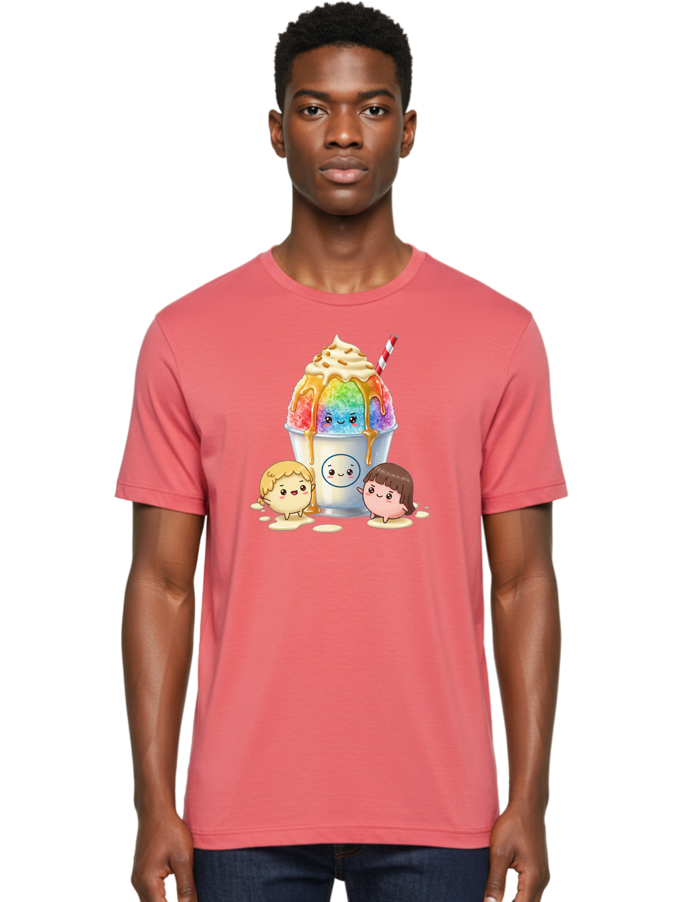 Rainbow-Shaved-Ice Men'S Graphic Tee, 100% Cotton, Comfortable Casual Summer Wear, Machine Washable, Vintage Camera, Old Camera, Antique Camera, Black Camera, Classic Photography, Photography Equipment, Nostalgic Device, Film Camera, Bah007