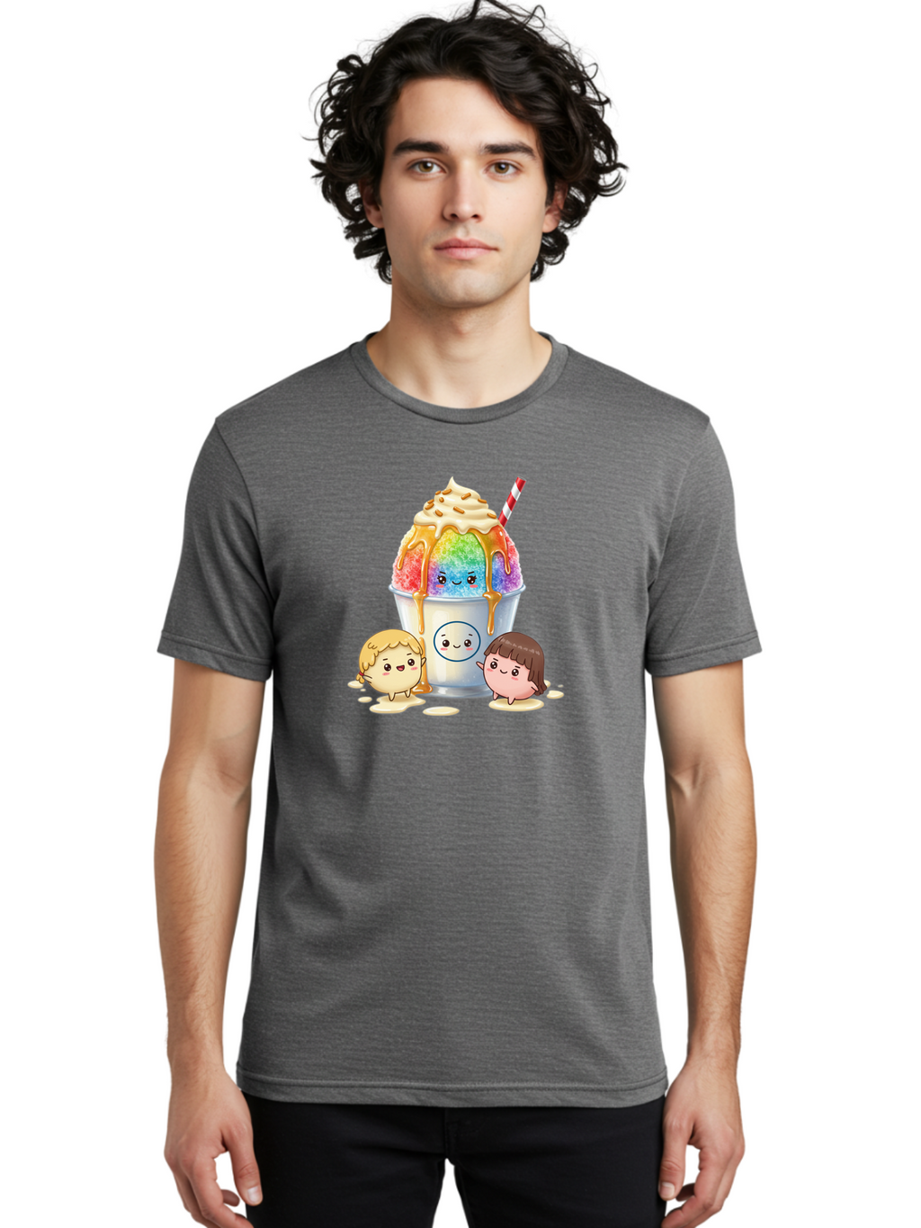 Rainbow-Shaved-Ice Men'S Graphic Tee, 100% Cotton, Comfortable Casual Summer Wear, Machine Washable, Vintage Camera, Old Camera, Antique Camera, Black Camera, Classic Photography, Photography Equipment, Nostalgic Device, Film Camera, Bah007
