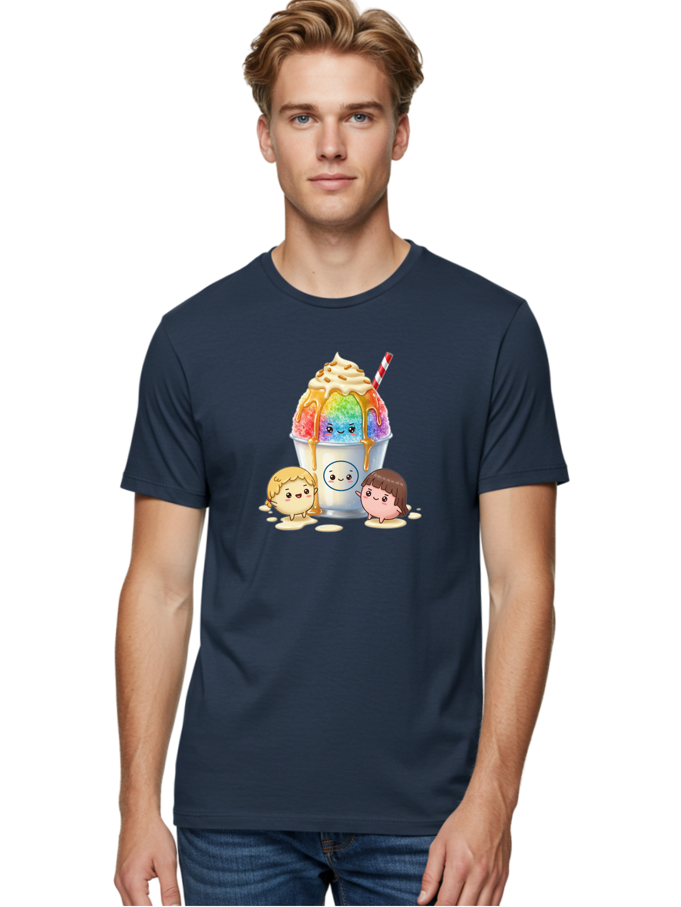 Rainbow-Shaved-Ice Men'S Graphic Tee, 100% Cotton, Comfortable Casual Summer Wear, Machine Washable, Vintage Camera, Old Camera, Antique Camera, Black Camera, Classic Photography, Photography Equipment, Nostalgic Device, Film Camera, Bah007