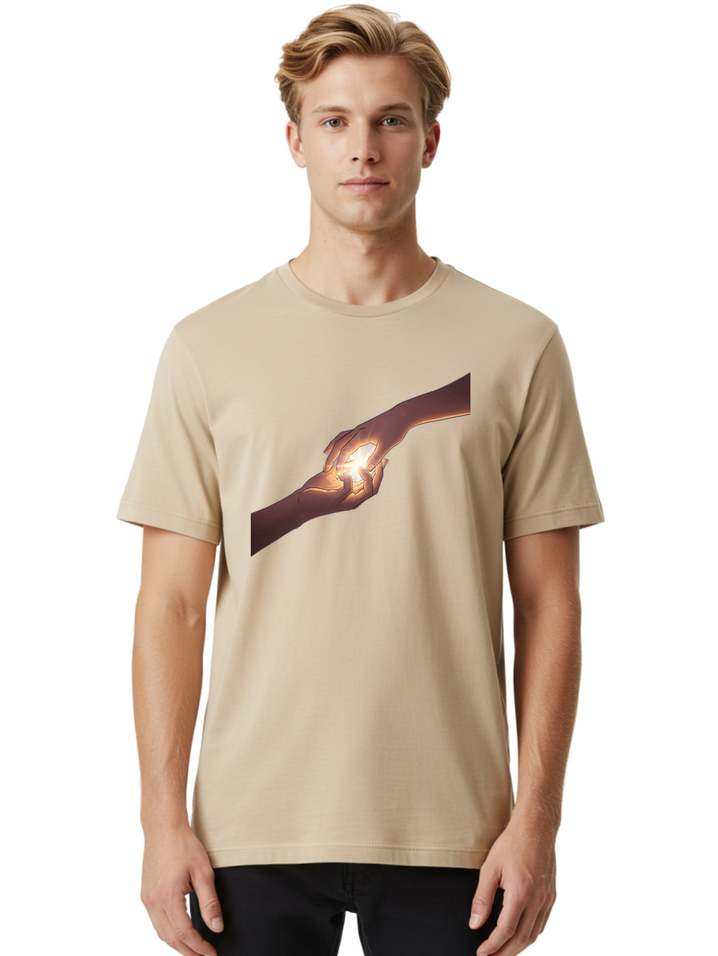 Reaching-Hands Men'S Graphic Tee, 100% Cotton, Comfortable Casual Summer Wear, Machine Washable, Vintage Camera, Old Camera, Antique Camera, Black Camera, Classic Photography, Photography Equipment, Nostalgic Device, Film Camera, Camera Art Bah010