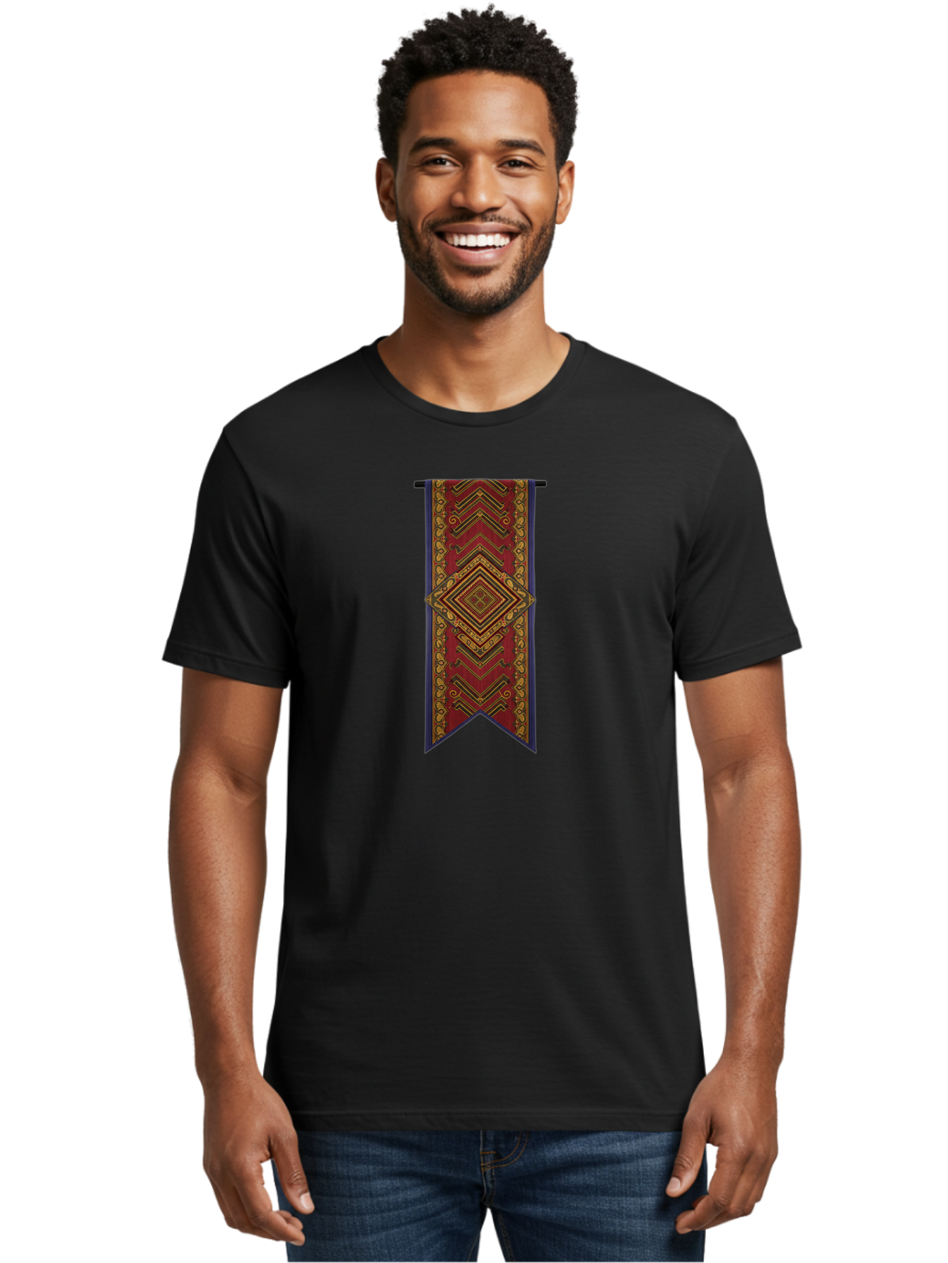 Red-Banner-With-Gold-Diamond Men'S Graphic Tee, 100% Cotton, Comfortable Casual Summer Wear, Machine Washable, Vintage Camera, Old Camera, Antique Camera, Black Camera, Classic Photography, Photography Equipment, Nostalgic Device, Film Camera, Bah015