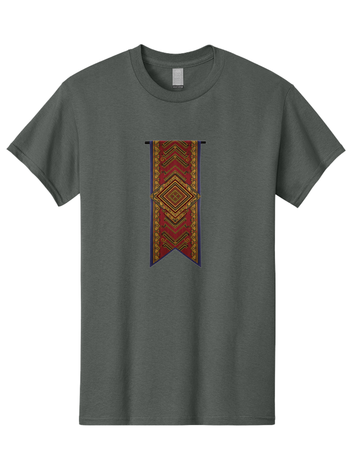 Red-Banner-With-Gold-Diamond Men'S Graphic Tee, 100% Cotton, Comfortable Casual Summer Wear, Machine Washable, Vintage Camera, Old Camera, Antique Camera, Black Camera, Classic Photography, Photography Equipment, Nostalgic Device, Film Camera, Bah015
