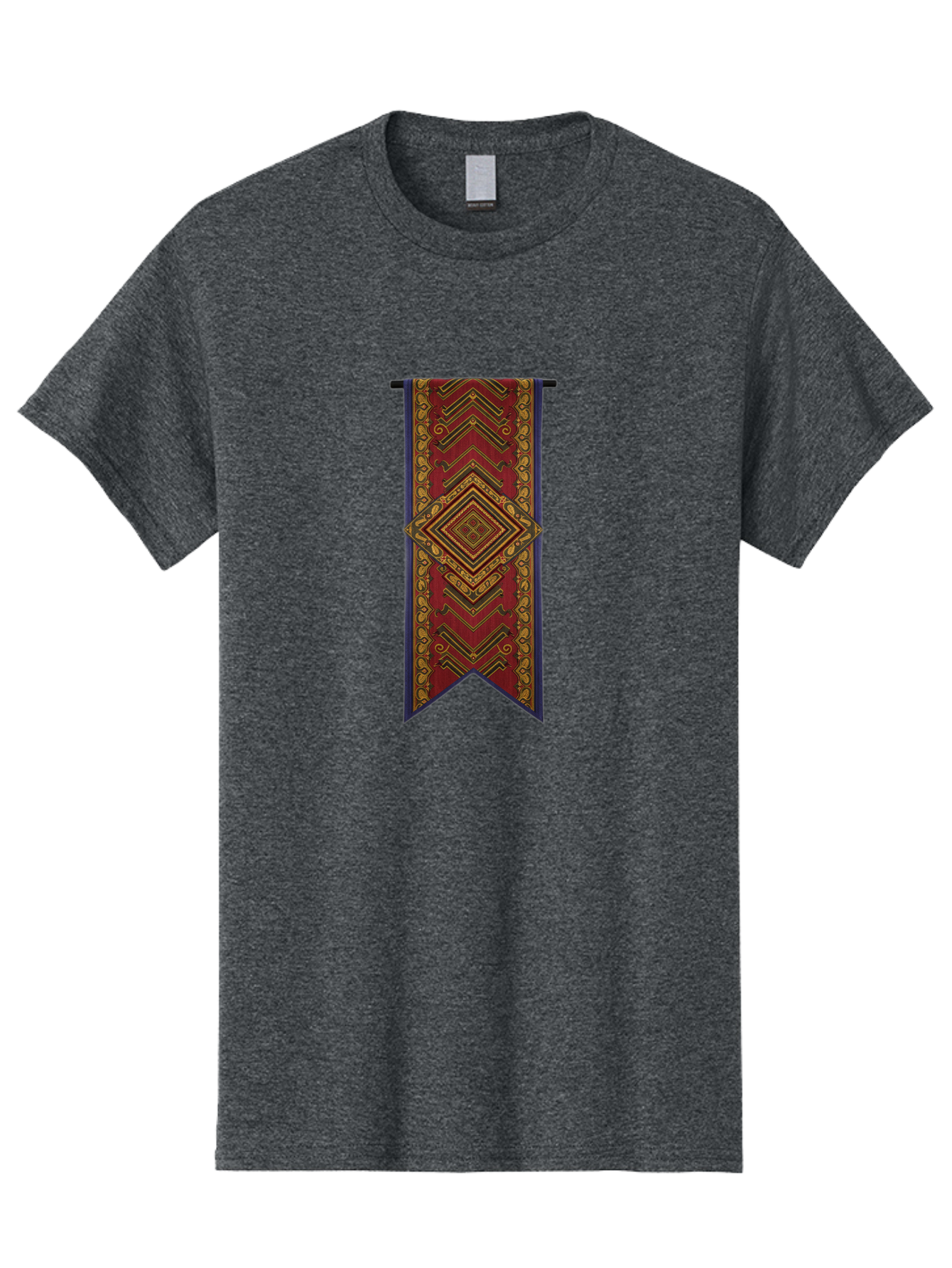 Red-Banner-With-Gold-Diamond Men'S Graphic Tee, 100% Cotton, Comfortable Casual Summer Wear, Machine Washable, Vintage Camera, Old Camera, Antique Camera, Black Camera, Classic Photography, Photography Equipment, Nostalgic Device, Film Camera, Bah015