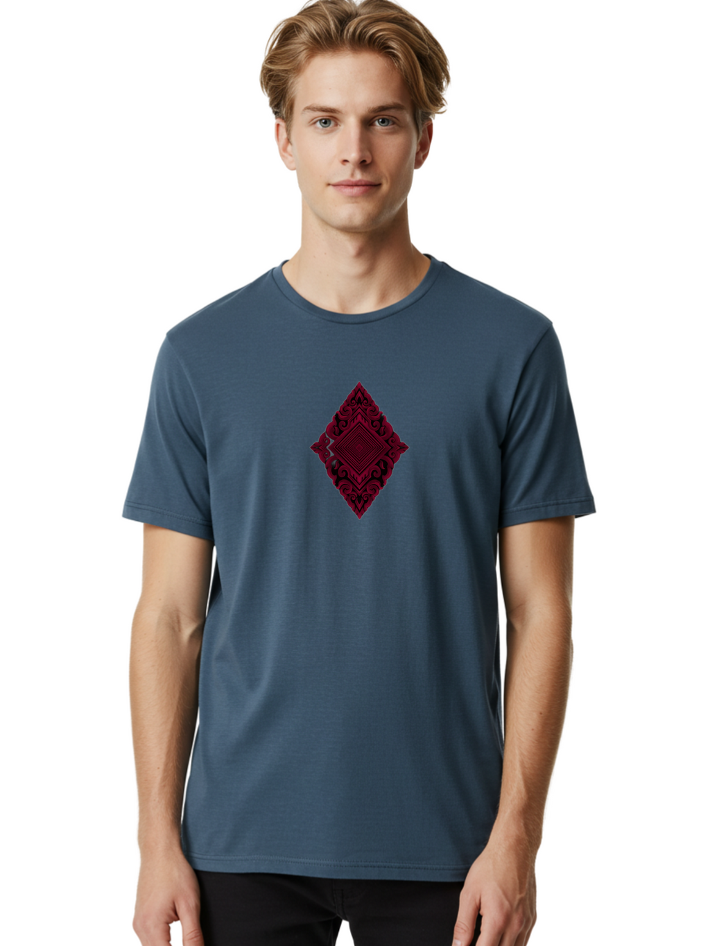 Red-Decorative-Diamond Men'S Graphic Tee, 100% Cotton, Comfortable Casual Summer Wear, Machine Washable, Vintage Camera, Old Camera, Antique Camera, Black Camera, Classic Photography, Photography Equipment, Nostalgic Device, Film Camera, Bah017