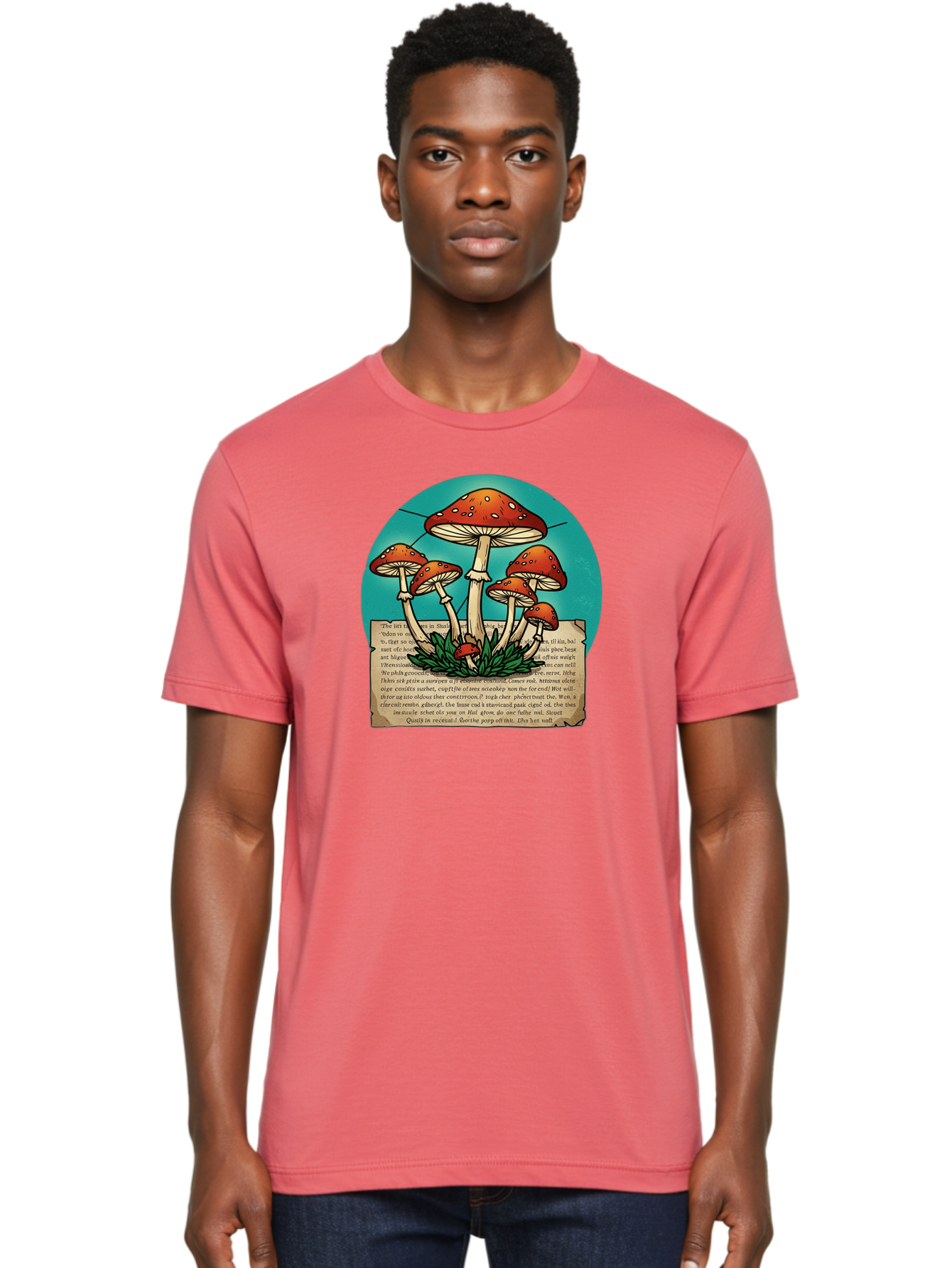 Red-Mushrooms Men'S Graphic Tee, 100% Cotton, Comfortable Casual Summer Wear, Machine Washable, Vintage Camera, Old Camera, Antique Camera, Black Camera, Classic Photography, Photography Equipment, Nostalgic Device, Film Camera, Camera Art Bah018