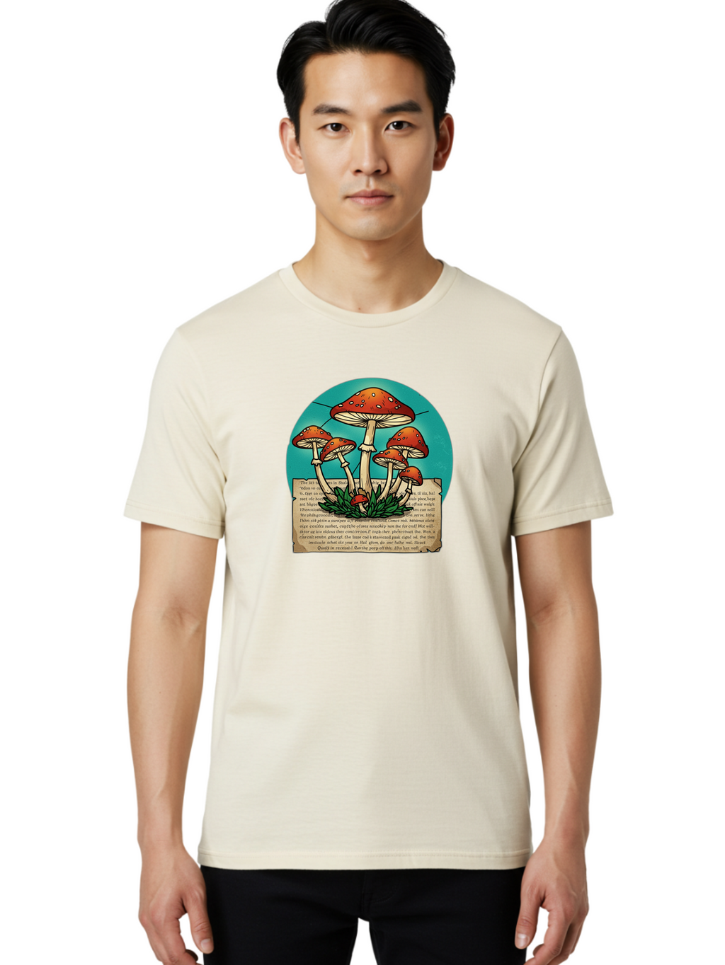 Red-Mushrooms Men'S Graphic Tee, 100% Cotton, Comfortable Casual Summer Wear, Machine Washable, Vintage Camera, Old Camera, Antique Camera, Black Camera, Classic Photography, Photography Equipment, Nostalgic Device, Film Camera, Camera Art Bah018
