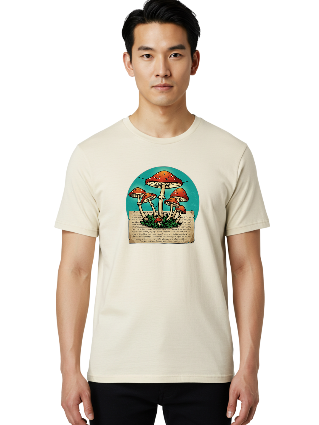 Red-Mushrooms Men'S Graphic Tee, 100% Cotton, Comfortable Casual Summer Wear, Machine Washable, Vintage Camera, Old Camera, Antique Camera, Black Camera, Classic Photography, Photography Equipment, Nostalgic Device, Film Camera, Camera Art Bah018