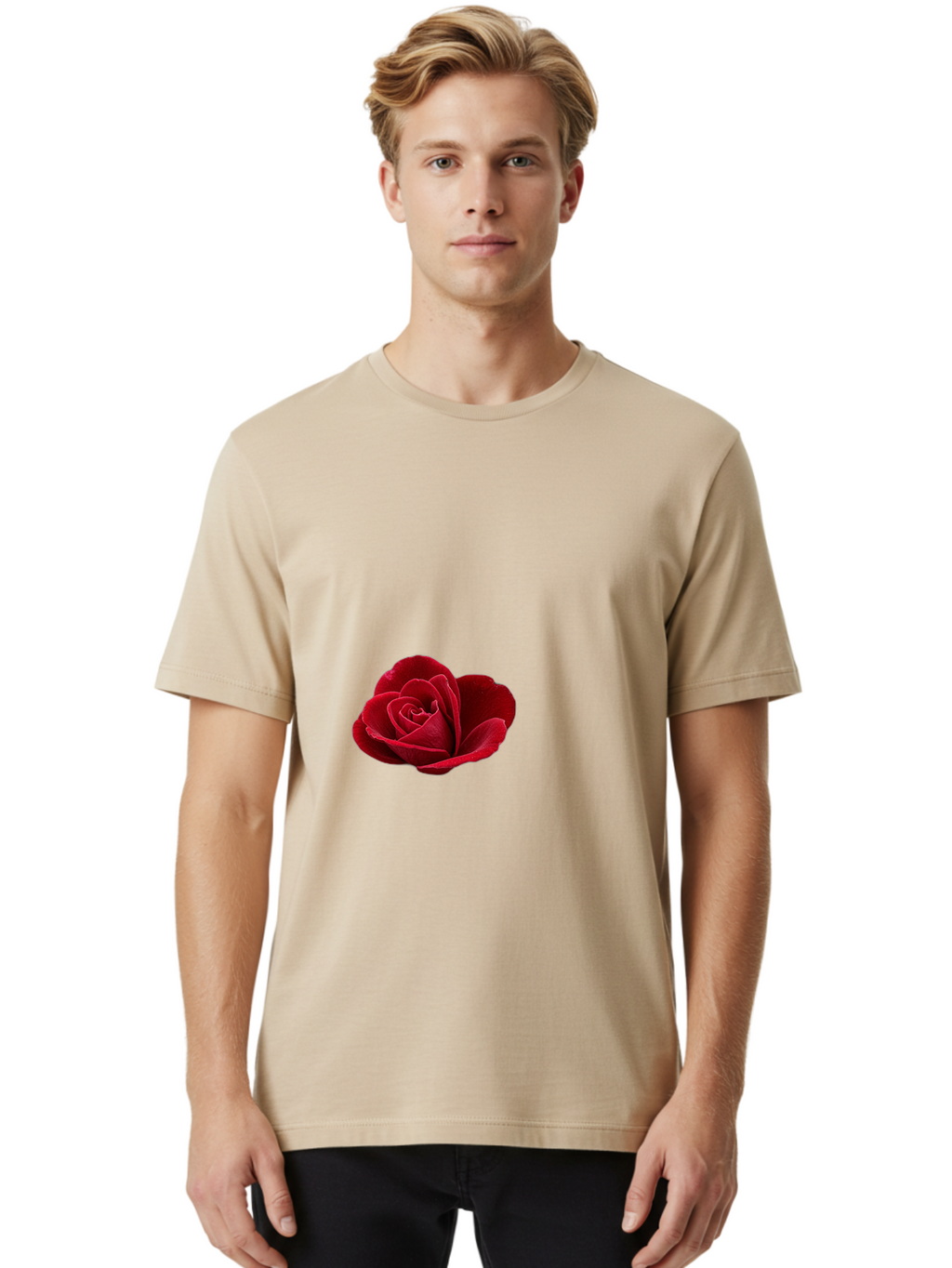 Red-Rose Men'S Graphic Tee, 100% Cotton, Comfortable Casual Summer Wear, Machine Washable, Vintage Camera, Old Camera, Antique Camera, Black Camera, Classic Photography, Photography Equipment, Nostalgic Device, Film Camera, Camera Art Bah021