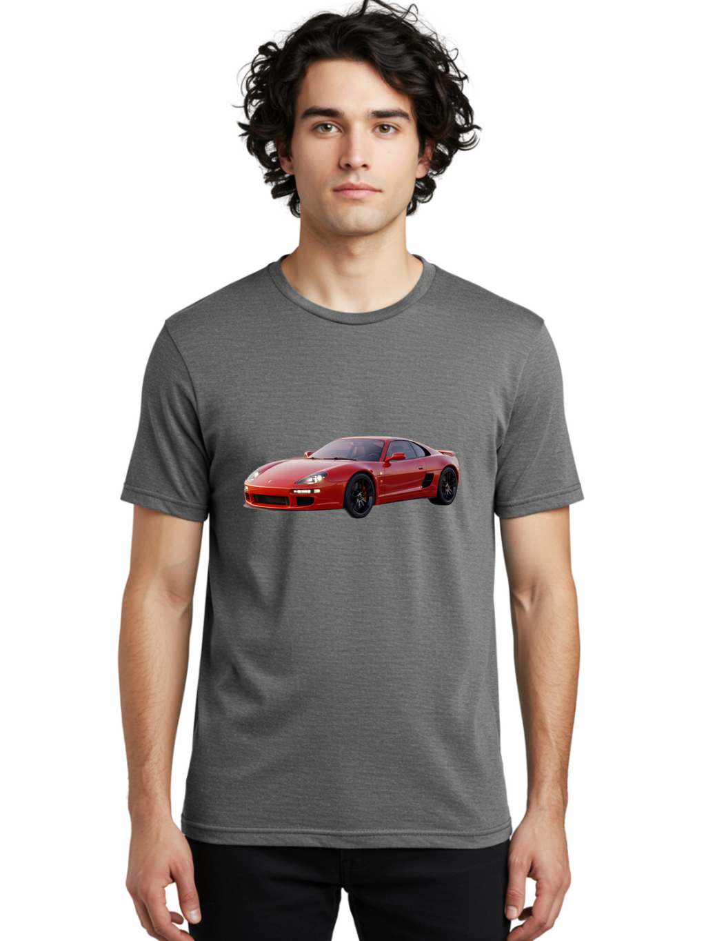 Red-Sports-Car Men'S Graphic Tee, 100% Cotton, Comfortable Casual Summer Wear, Machine Washable, Vintage Camera, Old Camera, Antique Camera, Black Camera, Classic Photography, Photography Equipment, Nostalgic Device, Film Camera, Camera Art Bah023