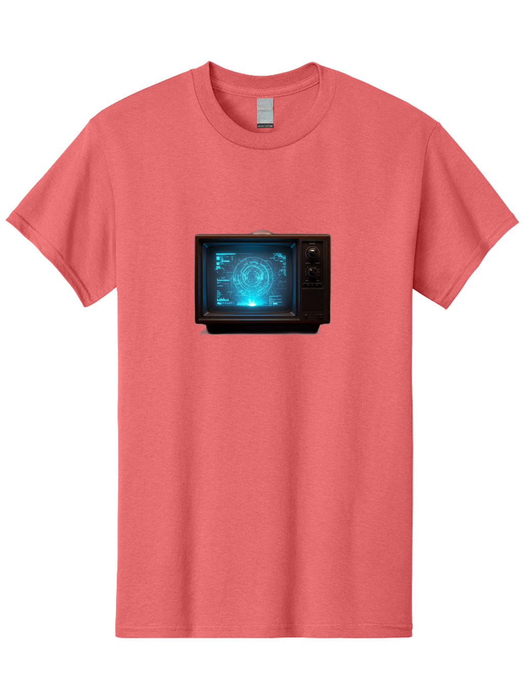 Retro-Tv-With-Radar-Screen Men'S Graphic Tee, 100% Cotton, Comfortable Casual Summer Wear, Machine Washable, Vintage Camera, Old Camera, Antique Camera, Black Camera, Classic Photography, Photography Equipment, Nostalgic Device, Film Camera, Bah025