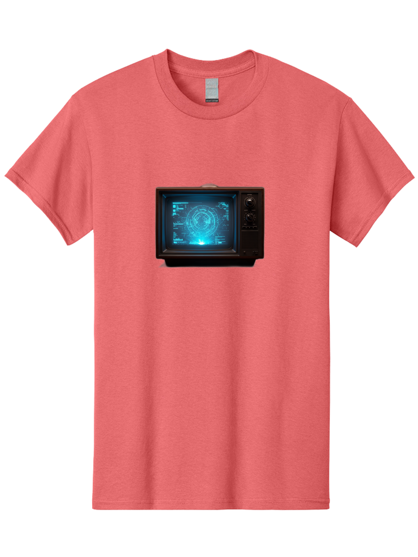 Retro-Tv-With-Radar-Screen Men'S Graphic Tee, 100% Cotton, Comfortable Casual Summer Wear, Machine Washable, Vintage Camera, Old Camera, Antique Camera, Black Camera, Classic Photography, Photography Equipment, Nostalgic Device, Film Camera, Bah025