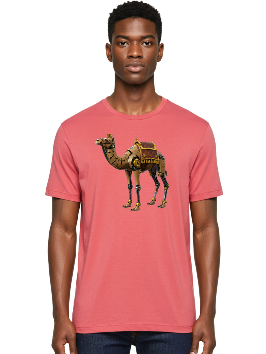 Robo-Camel Men'S Graphic Tee, 100% Cotton, Comfortable Casual Summer Wear, Machine Washable, Vintage Camera, Old Camera, Antique Camera, Black Camera, Classic Photography, Photography Equipment, Nostalgic Device, Film Camera, Camera Art Bah029
