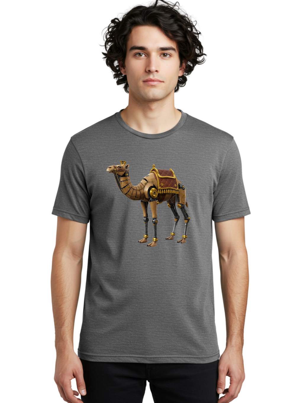 Robo-Camel Men'S Graphic Tee, 100% Cotton, Comfortable Casual Summer Wear, Machine Washable, Vintage Camera, Old Camera, Antique Camera, Black Camera, Classic Photography, Photography Equipment, Nostalgic Device, Film Camera, Camera Art Bah029