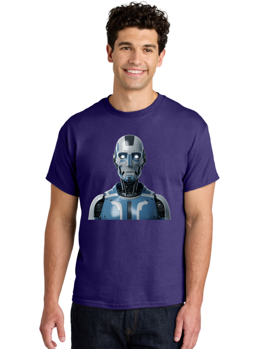 Robot-Bust Men'S Graphic Tee, 100% Cotton, Comfortable Casual Summer Wear, Machine Washable, Vintage Camera, Old Camera, Antique Camera, Black Camera, Classic Photography, Photography Equipment, Nostalgic Device, Film Camera, Camera Art Bah030