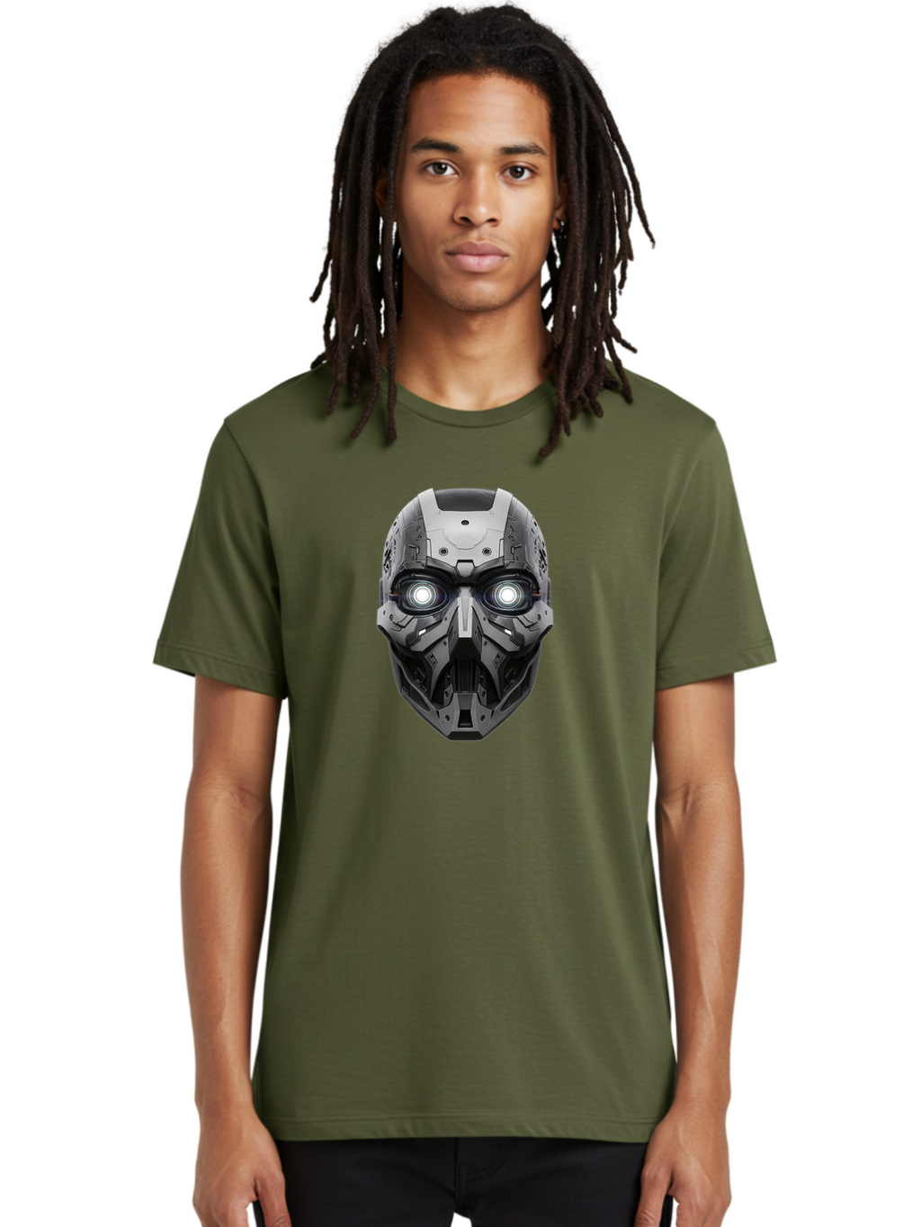 Robot-Face Men'S Graphic Tee, 100% Cotton, Comfortable Casual Summer Wear, Machine Washable, Vintage Camera, Old Camera, Antique Camera, Black Camera, Classic Photography, Photography Equipment, Nostalgic Device, Film Camera, Camera Art Bah032