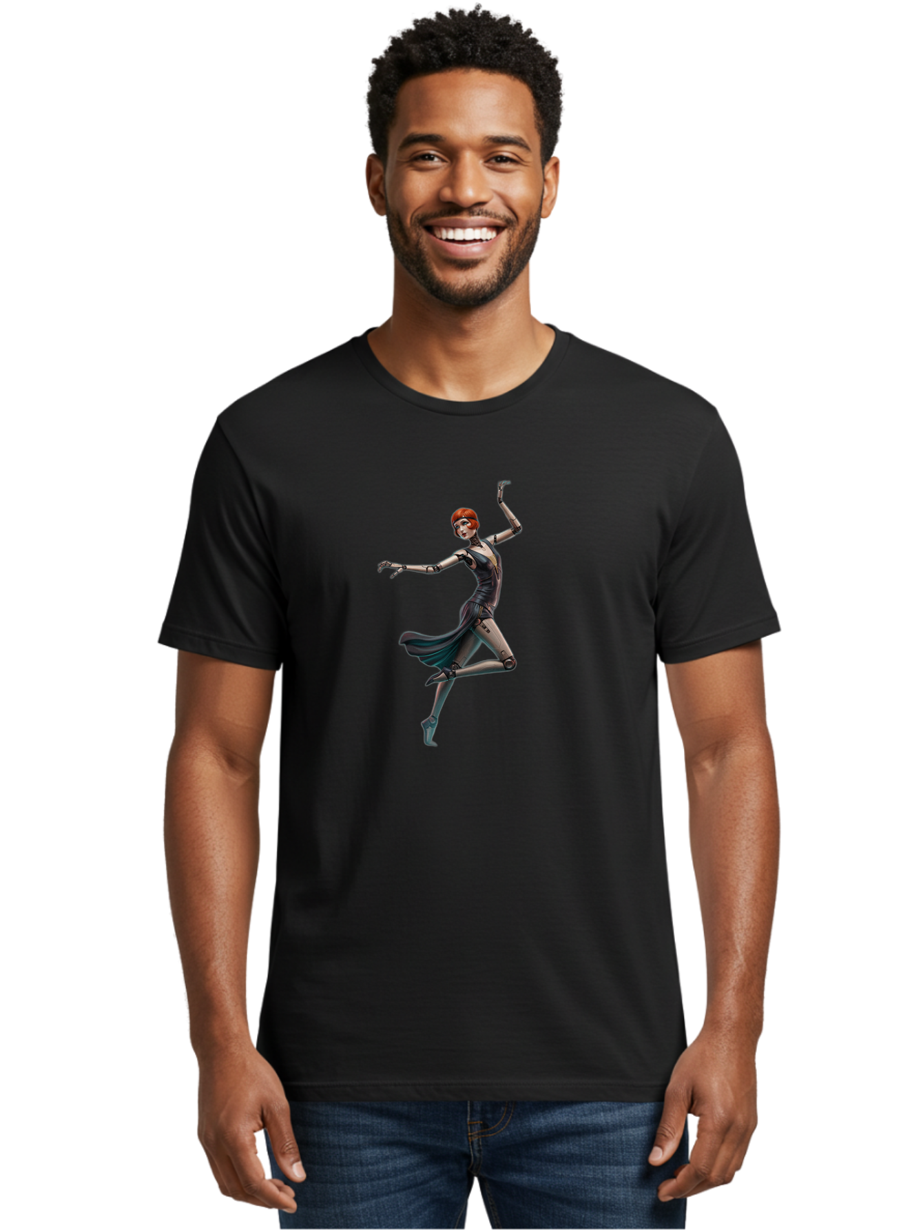 Robot-Girl-Dancing Men'S Graphic Tee, 100% Cotton, Comfortable Casual Summer Wear, Machine Washable, Vintage Camera, Old Camera, Antique Camera, Black Camera, Classic Photography, Photography Equipment, Nostalgic Device, Film Camera, Bah033