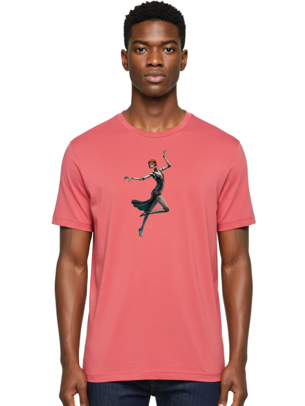 Robot-Girl-Dancing Men'S Graphic Tee, 100% Cotton, Comfortable Casual Summer Wear, Machine Washable, Vintage Camera, Old Camera, Antique Camera, Black Camera, Classic Photography, Photography Equipment, Nostalgic Device, Film Camera, Bah033