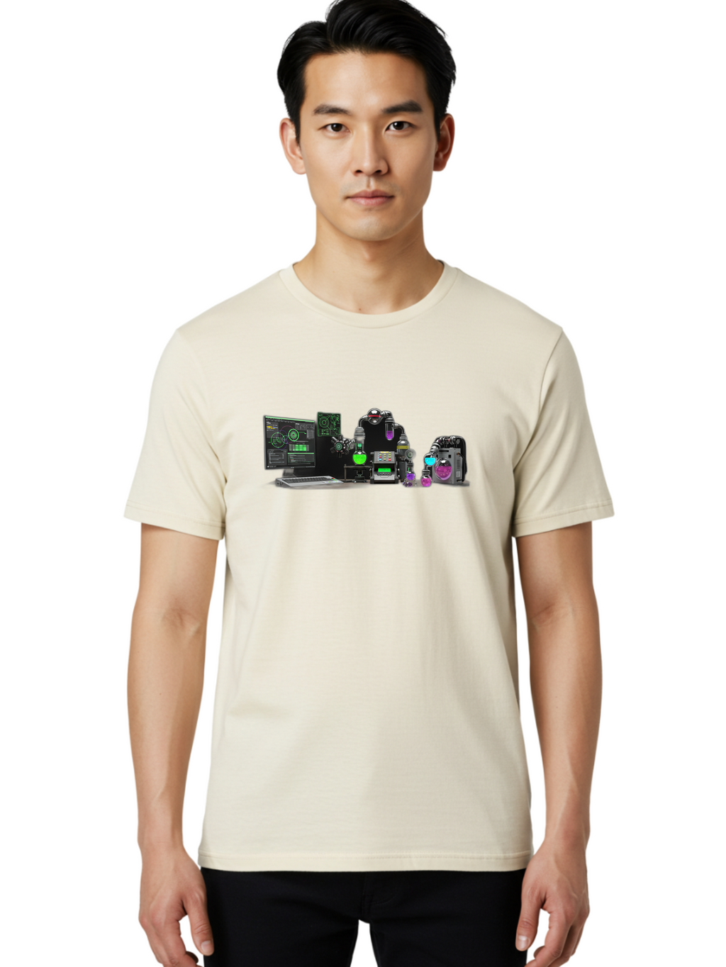 Robotics-And-Ai Men'S Graphic Tee, 100% Cotton, Comfortable Casual Summer Wear, Machine Washable, Vintage Camera, Old Camera, Antique Camera, Black Camera, Classic Photography, Photography Equipment, Nostalgic Device, Film Camera, Camera Art Bah036