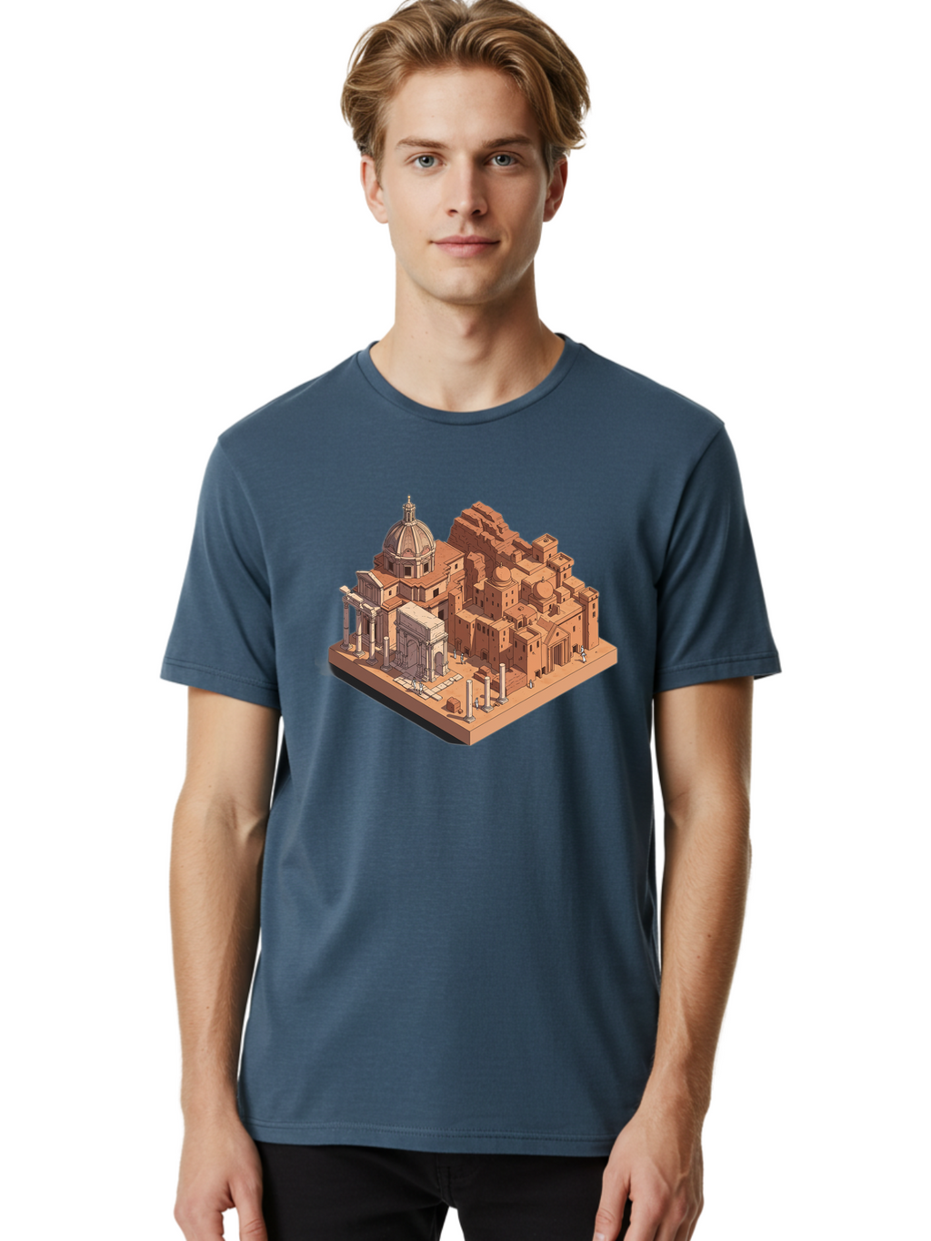 Roman-Ruins Men'S Graphic Tee, 100% Cotton, Comfortable Casual Summer Wear, Machine Washable, Vintage Camera, Old Camera, Antique Camera, Black Camera, Classic Photography, Photography Equipment, Nostalgic Device, Film Camera, Camera Art Bah038