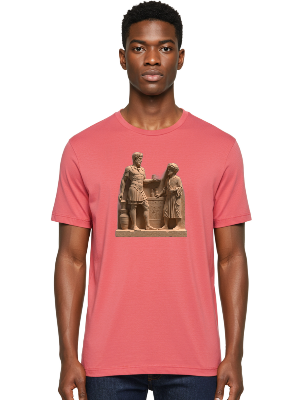 Roman-Soldier-And-Servant Men'S Graphic Tee, 100% Cotton, Comfortable Casual Summer Wear, Machine Washable, Vintage Camera, Old Camera, Antique Camera, Black Camera, Classic Photography, Photography Equipment, Nostalgic Device, Film Camera, Bah039