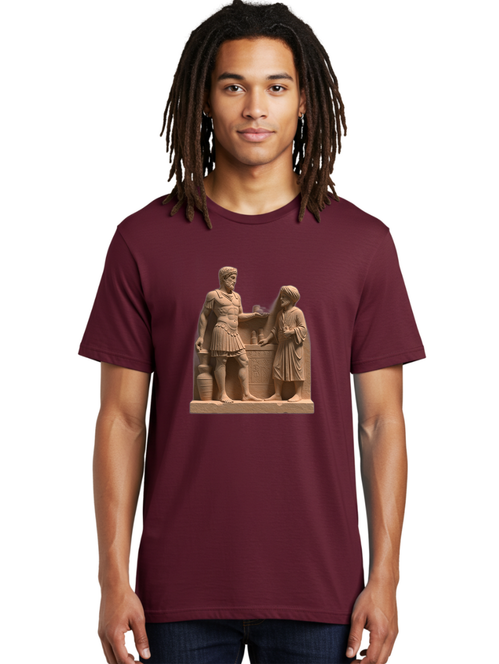 Roman-Soldier-And-Servant Men'S Graphic Tee, 100% Cotton, Comfortable Casual Summer Wear, Machine Washable, Vintage Camera, Old Camera, Antique Camera, Black Camera, Classic Photography, Photography Equipment, Nostalgic Device, Film Camera, Bah039