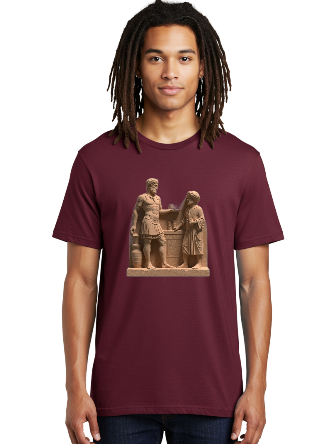 Roman-Soldier-And-Servant Men'S Graphic Tee, 100% Cotton, Comfortable Casual Summer Wear, Machine Washable, Vintage Camera, Old Camera, Antique Camera, Black Camera, Classic Photography, Photography Equipment, Nostalgic Device, Film Camera, Bah039
