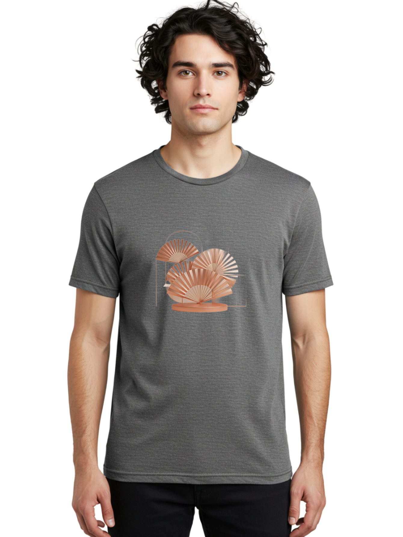 Rose-Gold-Folding-Fans Men'S Graphic Tee, 100% Cotton, Comfortable Casual Summer Wear, Machine Washable, Vintage Camera, Old Camera, Antique Camera, Black Camera, Classic Photography, Photography Equipment, Nostalgic Device, Film Camera, Bah042