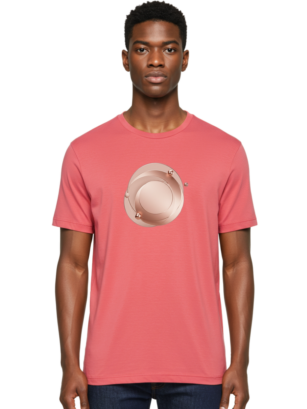 Rose-Gold-Podium Men'S Graphic Tee, 100% Cotton, Comfortable Casual Summer Wear, Machine Washable, Vintage Camera, Old Camera, Antique Camera, Black Camera, Classic Photography, Photography Equipment, Nostalgic Device, Film Camera, Camera Art Bah044