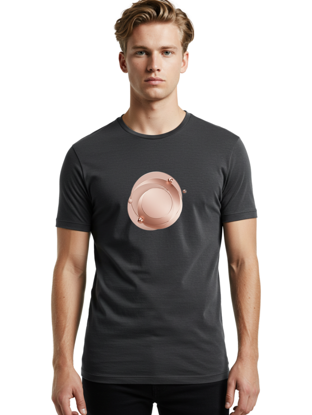Rose-Gold-Podium Men'S Graphic Tee, 100% Cotton, Comfortable Casual Summer Wear, Machine Washable, Vintage Camera, Old Camera, Antique Camera, Black Camera, Classic Photography, Photography Equipment, Nostalgic Device, Film Camera, Camera Art Bah044