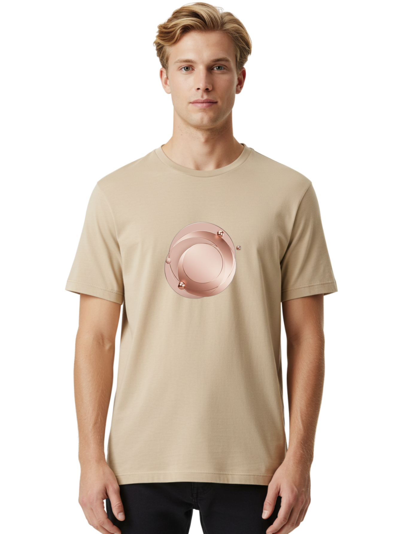 Rose-Gold-Podium Men'S Graphic Tee, 100% Cotton, Comfortable Casual Summer Wear, Machine Washable, Vintage Camera, Old Camera, Antique Camera, Black Camera, Classic Photography, Photography Equipment, Nostalgic Device, Film Camera, Camera Art Bah044
