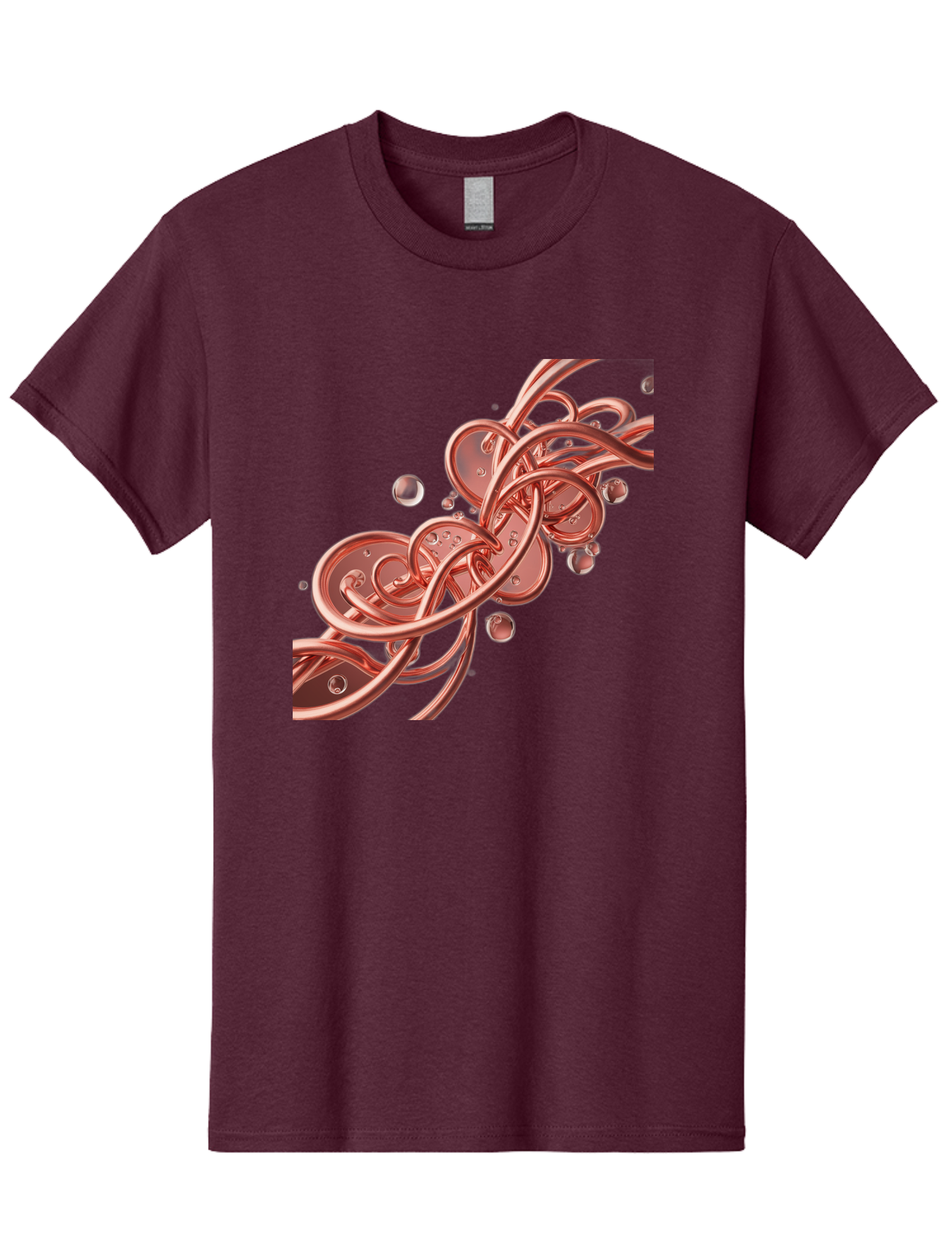 Rosegold-Abstract-Swirl Men'S Graphic Tee, 100% Cotton, Comfortable Casual Summer Wear, Machine Washable, Vintage Camera, Old Camera, Antique Camera, Black Camera, Classic Photography, Photography Equipment, Nostalgic Device, Film Camera, Bah046