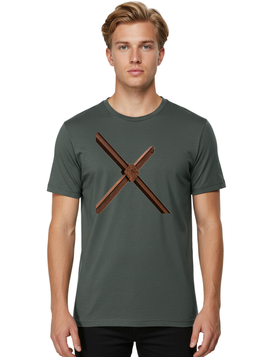 Rustic-Metal-Beams Men'S Graphic Tee, 100% Cotton, Comfortable Casual Summer Wear, Machine Washable, Vintage Camera, Old Camera, Antique Camera, Black Camera, Classic Photography, Photography Equipment, Nostalgic Device, Film Camera, Bah050