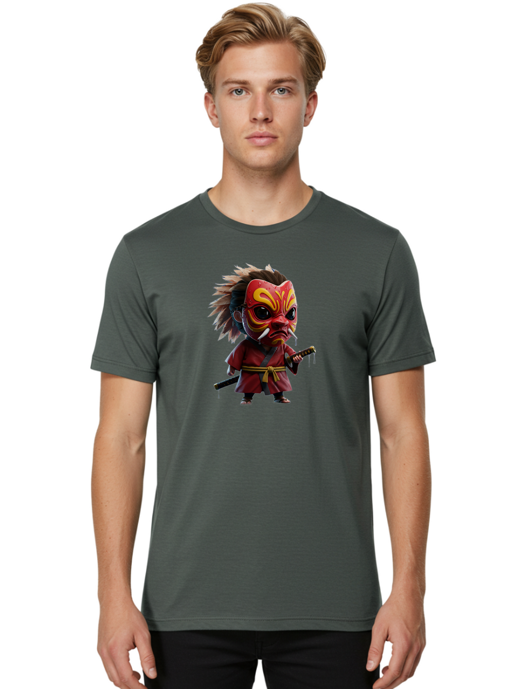 Samurai-Character Men'S Graphic Tee, 100% Cotton, Comfortable Casual Summer Wear, Machine Washable, Vintage Camera, Old Camera, Antique Camera, Black Camera, Classic Photography, Photography Equipment, Nostalgic Device, Film Camera, Camera Art Bah059