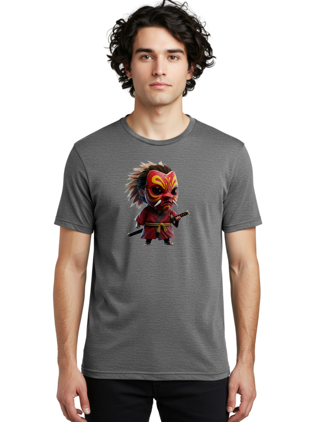 Samurai-Character Men'S Graphic Tee, 100% Cotton, Comfortable Casual Summer Wear, Machine Washable, Vintage Camera, Old Camera, Antique Camera, Black Camera, Classic Photography, Photography Equipment, Nostalgic Device, Film Camera, Camera Art Bah059