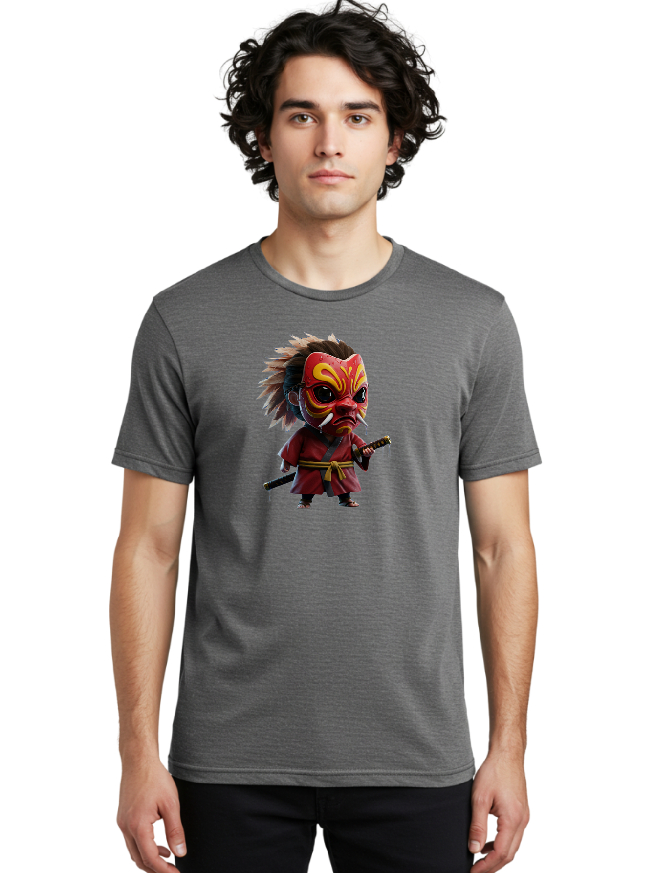 Samurai-Character Men'S Graphic Tee, 100% Cotton, Comfortable Casual Summer Wear, Machine Washable, Vintage Camera, Old Camera, Antique Camera, Black Camera, Classic Photography, Photography Equipment, Nostalgic Device, Film Camera, Camera Art Bah059