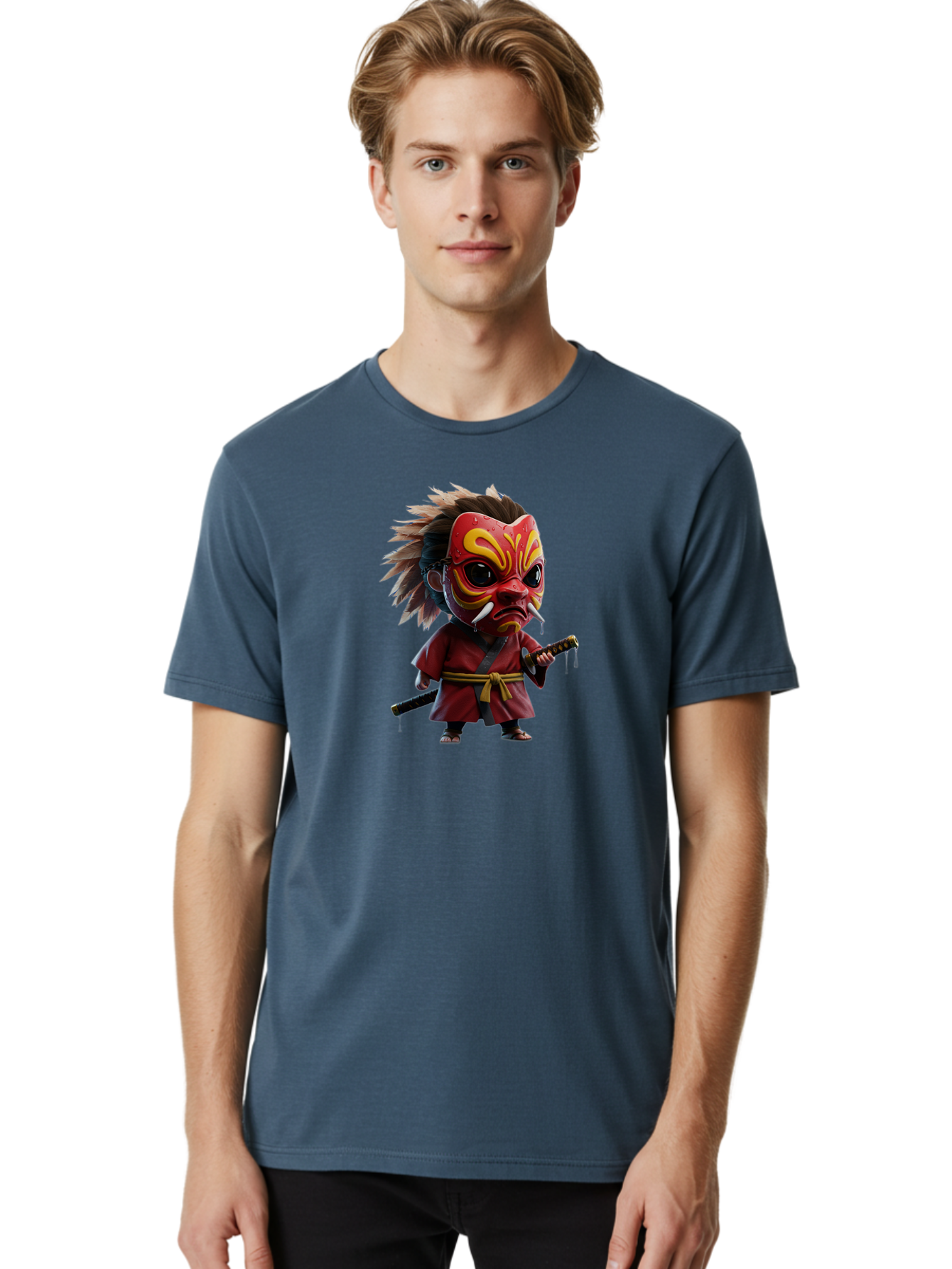 Samurai-Character Men'S Graphic Tee, 100% Cotton, Comfortable Casual Summer Wear, Machine Washable, Vintage Camera, Old Camera, Antique Camera, Black Camera, Classic Photography, Photography Equipment, Nostalgic Device, Film Camera, Camera Art Bah059