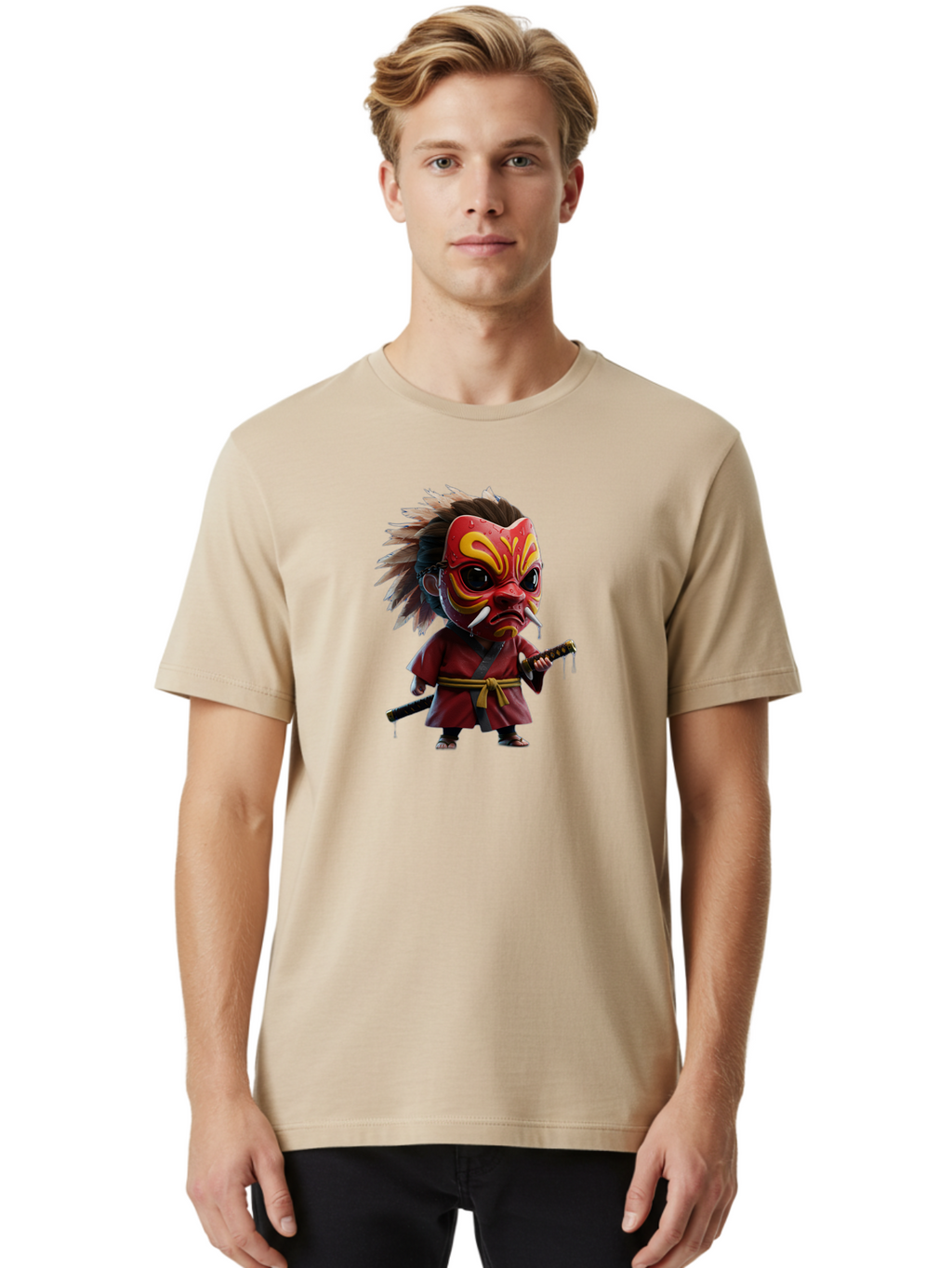 Samurai-Character Men'S Graphic Tee, 100% Cotton, Comfortable Casual Summer Wear, Machine Washable, Vintage Camera, Old Camera, Antique Camera, Black Camera, Classic Photography, Photography Equipment, Nostalgic Device, Film Camera, Camera Art Bah059