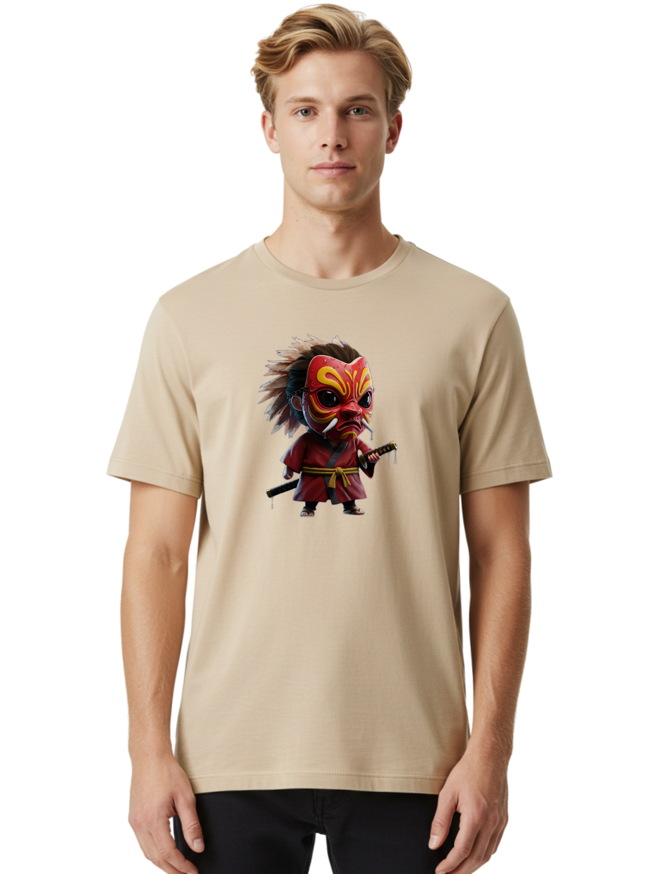 Samurai-Character Men'S Graphic Tee, 100% Cotton, Comfortable Casual Summer Wear, Machine Washable, Vintage Camera, Old Camera, Antique Camera, Black Camera, Classic Photography, Photography Equipment, Nostalgic Device, Film Camera, Camera Art Bah059