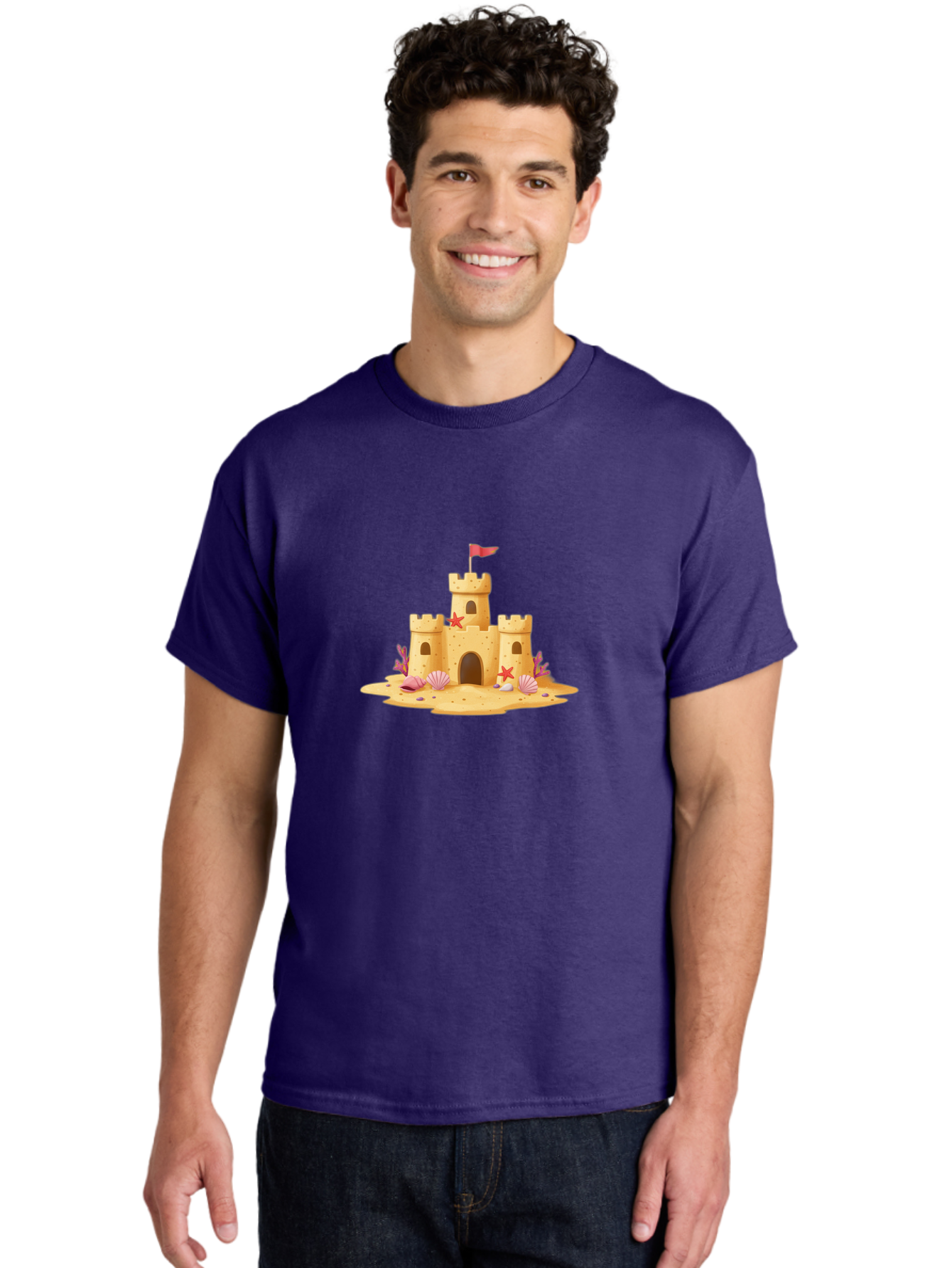 Sandcastle Men'S Graphic Tee, 100% Cotton, Comfortable Casual Summer Wear, Machine Washable, Vintage Camera, Old Camera, Antique Camera, Black Camera, Classic Photography, Photography Equipment, Nostalgic Device, Film Camera, Camera Art Bah064