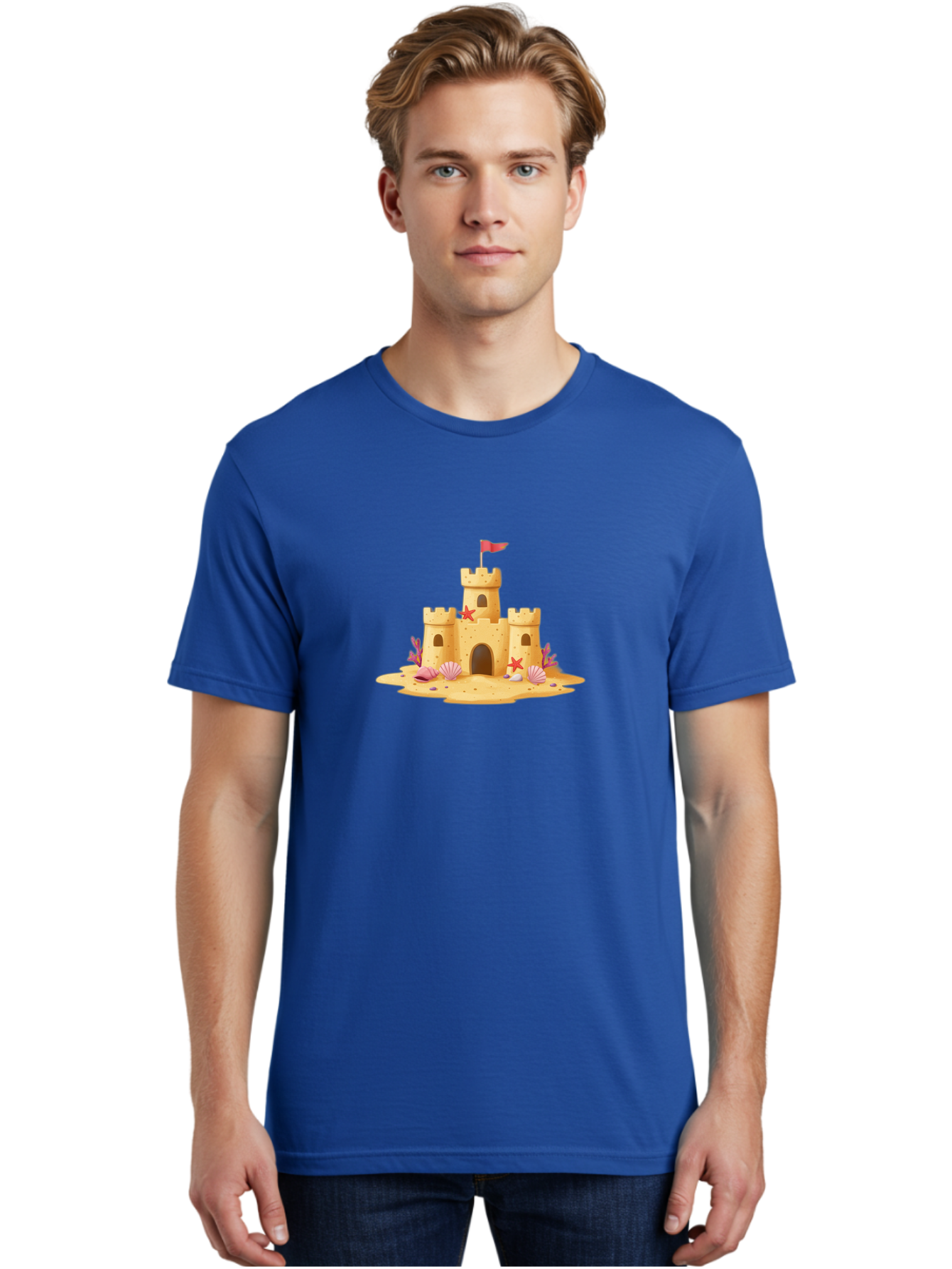 Sandcastle Men'S Graphic Tee, 100% Cotton, Comfortable Casual Summer Wear, Machine Washable, Vintage Camera, Old Camera, Antique Camera, Black Camera, Classic Photography, Photography Equipment, Nostalgic Device, Film Camera, Camera Art Bah064